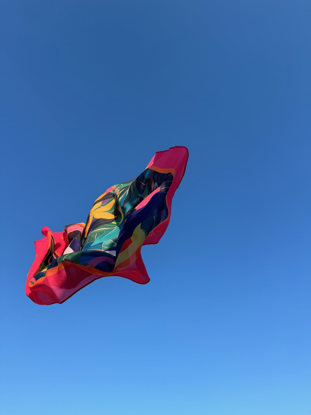 silk scarf in the wind